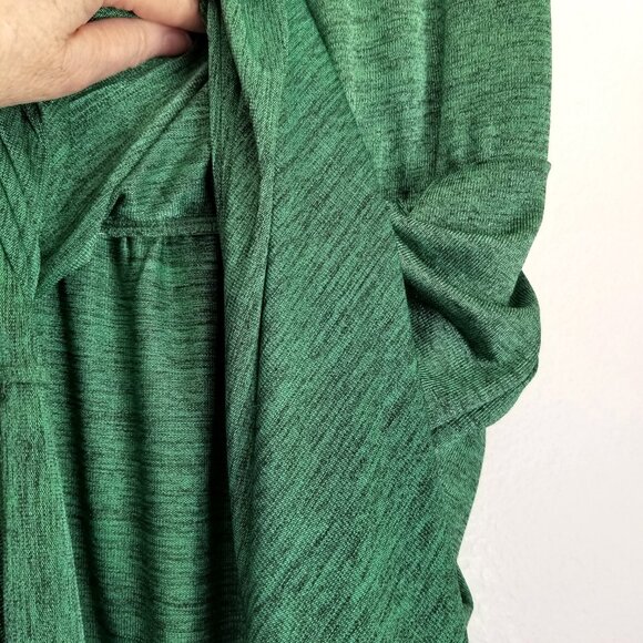 Drew Metallic Emerald Strapless Asymmetrical Dress Size M Elastic Bodice - Picture 10 of 11